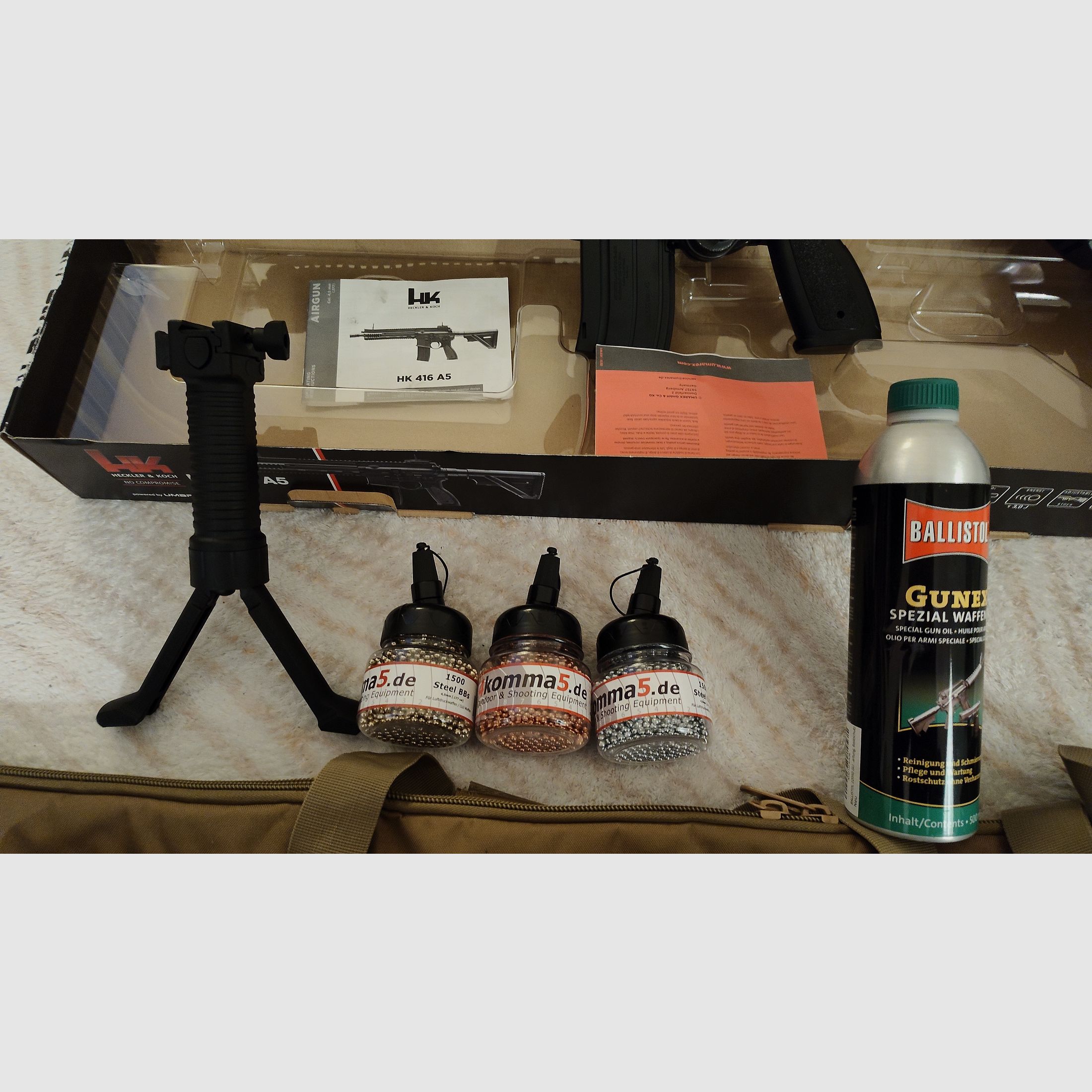 Heckler&Koch HK416 A5 CO2 Kal. 4,5 mm Stahl BB inklusive Zubehör