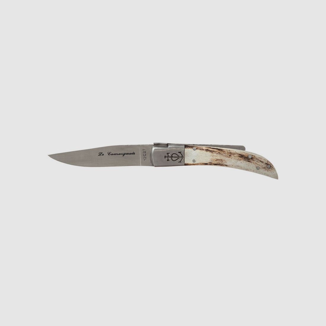 Cuchillo Le Camarguais N°12 Trident Forge Mango de Madera de Ciervo - CA20094