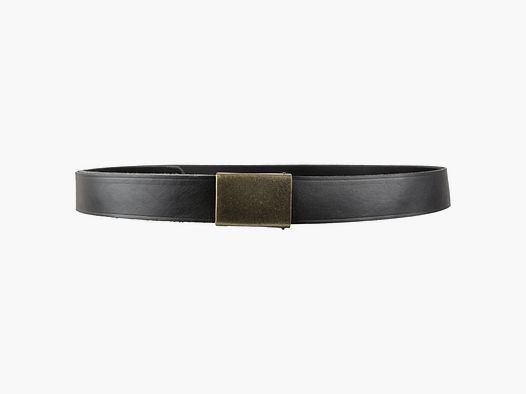 Unbekannt Heim Gürtel 32 mm breit Leder schwarz durchgefärbt
