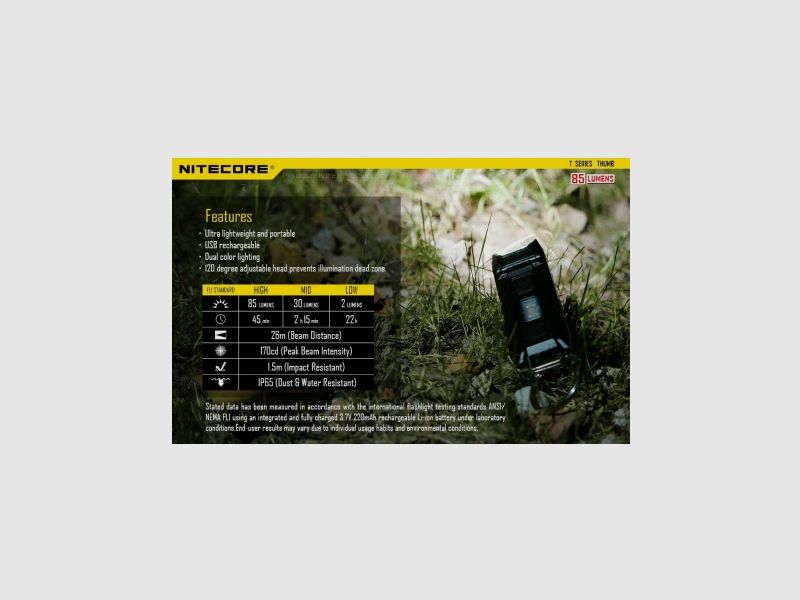 Nitecore Thumb zaklamp, 85 lumen, afbeelding 16 van 17