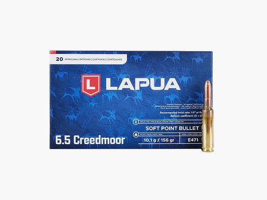 Lapua 6,5Creedmoor 10,1g Mega Büchsenpatronen