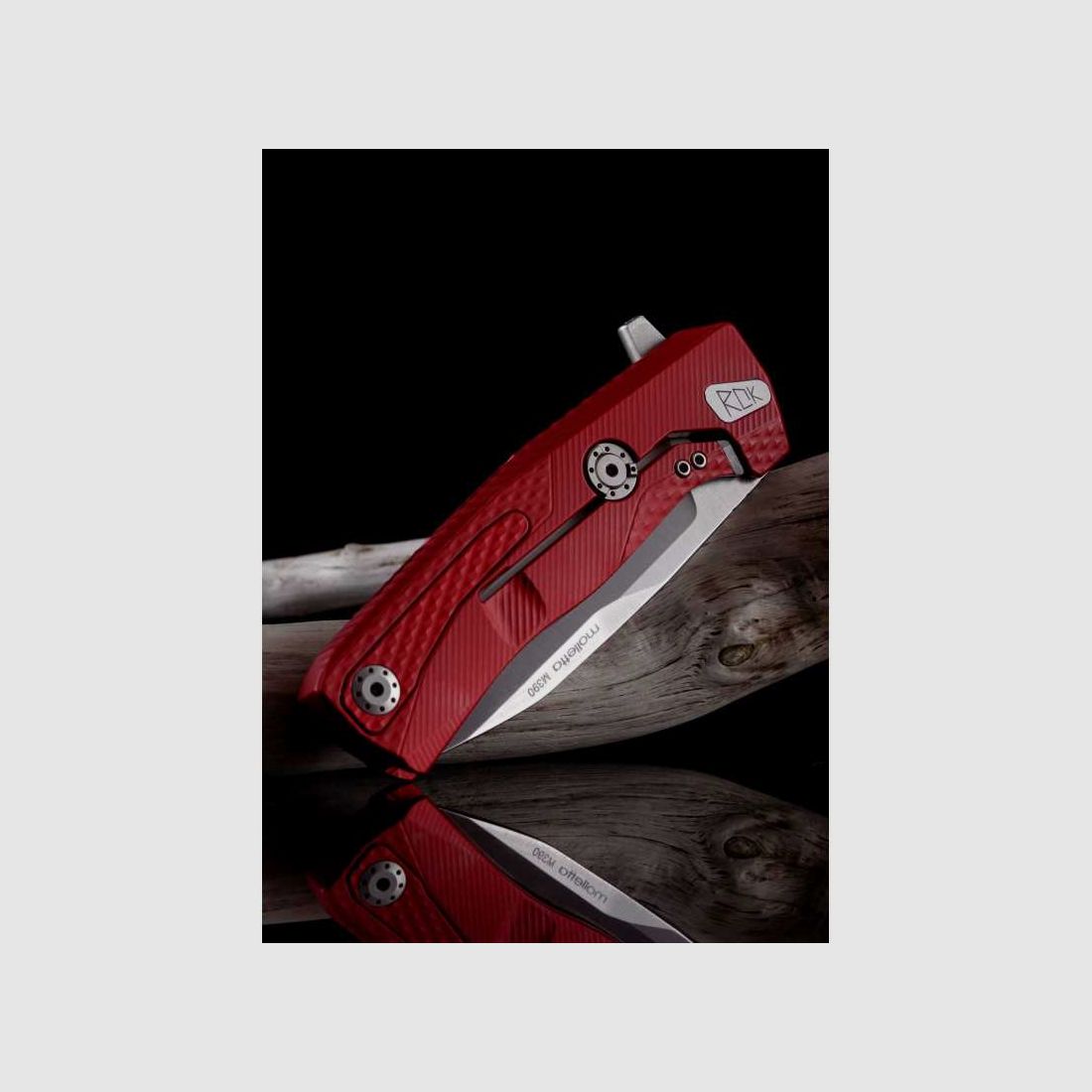 Lionsteel ROK Aluminium Taschenmesser, rot, satiniert