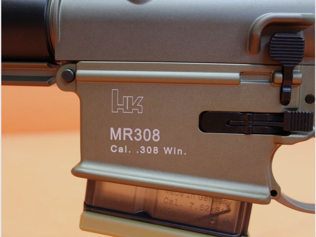 Heckler&Koch Ha.Büchse .308Win Heckler&Koch/H&K MR308 A3 13" Lauf RAL8000 HKey, Gas-Piston-System HK417/G28