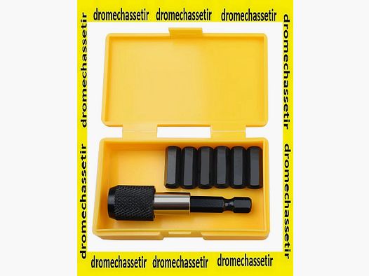 adaptateur perceuse et 6 embouts 8-32 porte outils