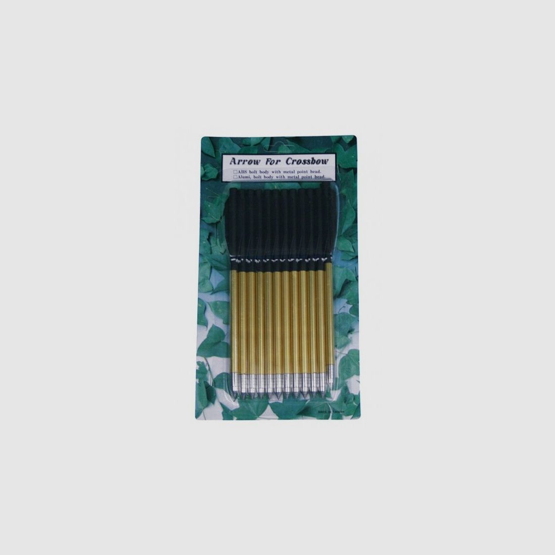 12 St.-Pack Aluminium Pfeile Bolzen Gold / Schwarz 80lbs 6,5" z.B. Armbrust Pistole Cobra Viper