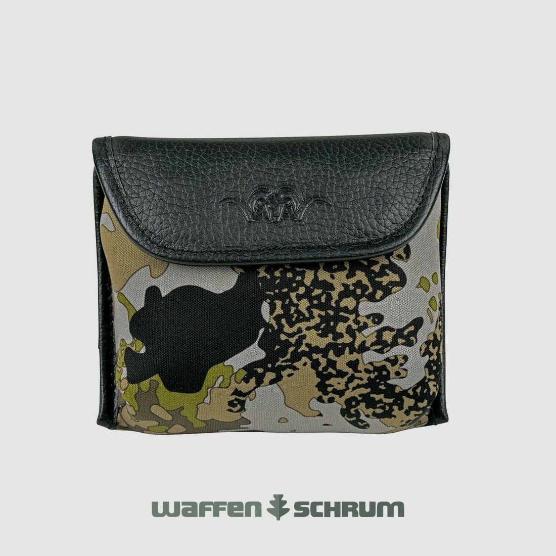 Blaser für 12 Kugelpatronen Patronenetui in HunTec CAMO / mit herausnehmbaren Halter / mit Gürtelschnalle