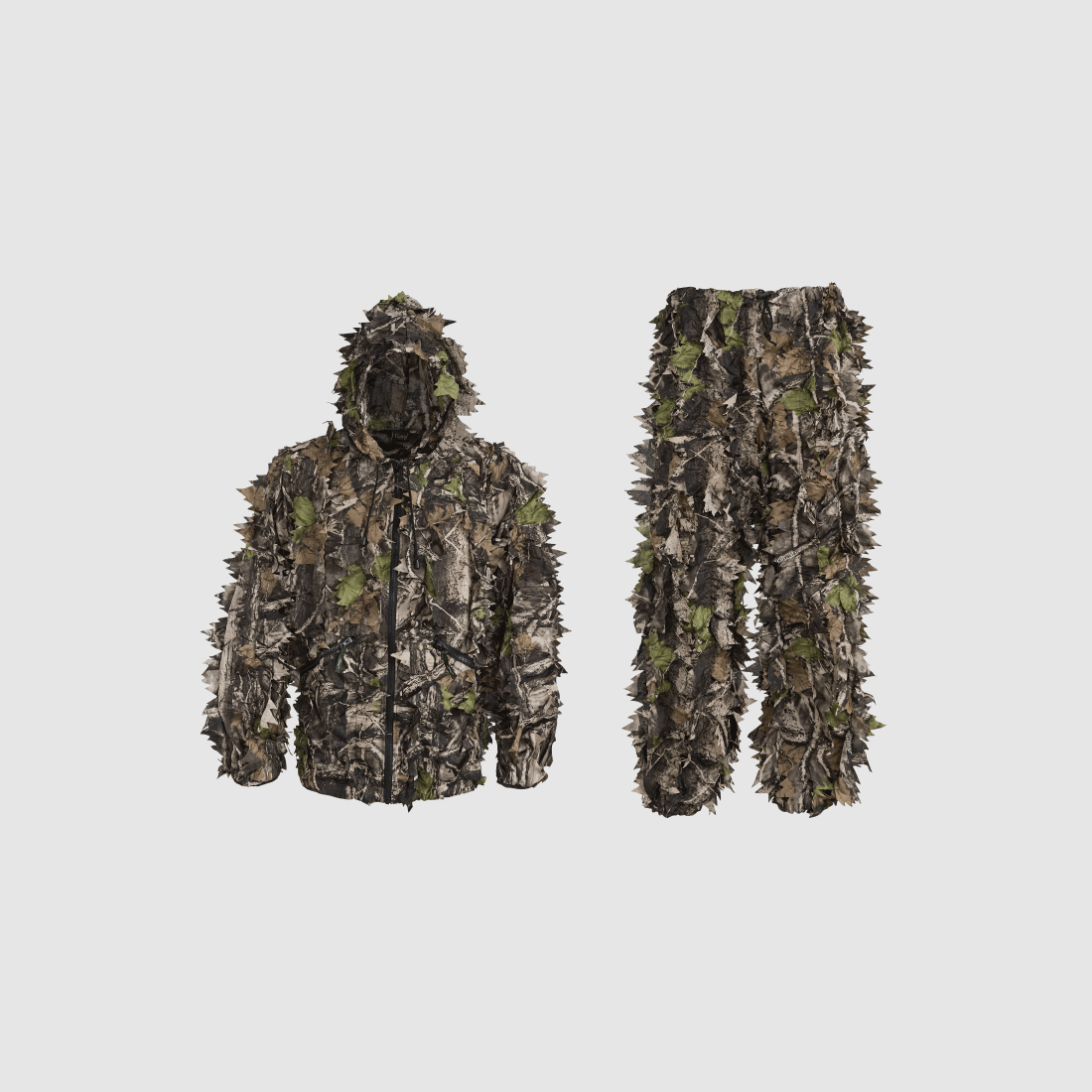 5etta Chaqueta + Pantalones de Camuflaje de Hoja - L