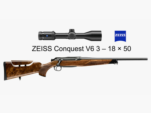 J.P. Sauer & Sohn Sauer 505 Ergo Lux Repetierbüchse HQ3 Ausstattungspaket Elegance + VSR | 8.5x55 Blaser | ZEISS V6 3-18x50