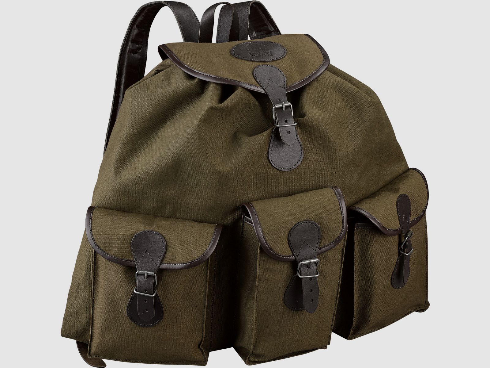 Nordforest Hunting Leinenrucksack mit Lederapplikationen