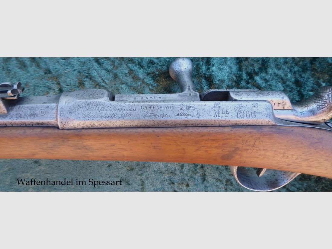 Karabin zapalnikowy Chassepot Mle 1866 cahen-Lyon 1867.