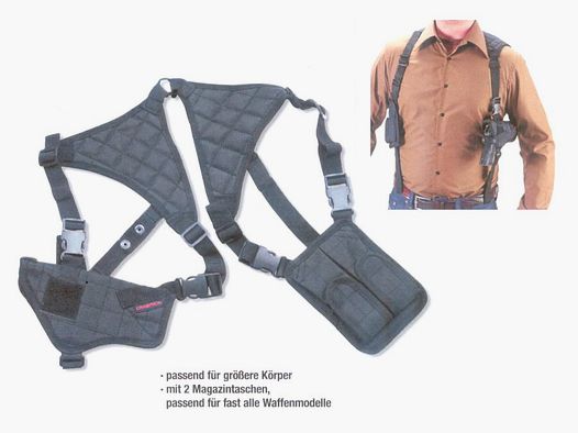 UMAREX Schulterholster Nylon Horizontal m. Magtasche f. fast alle SSR Waffen
