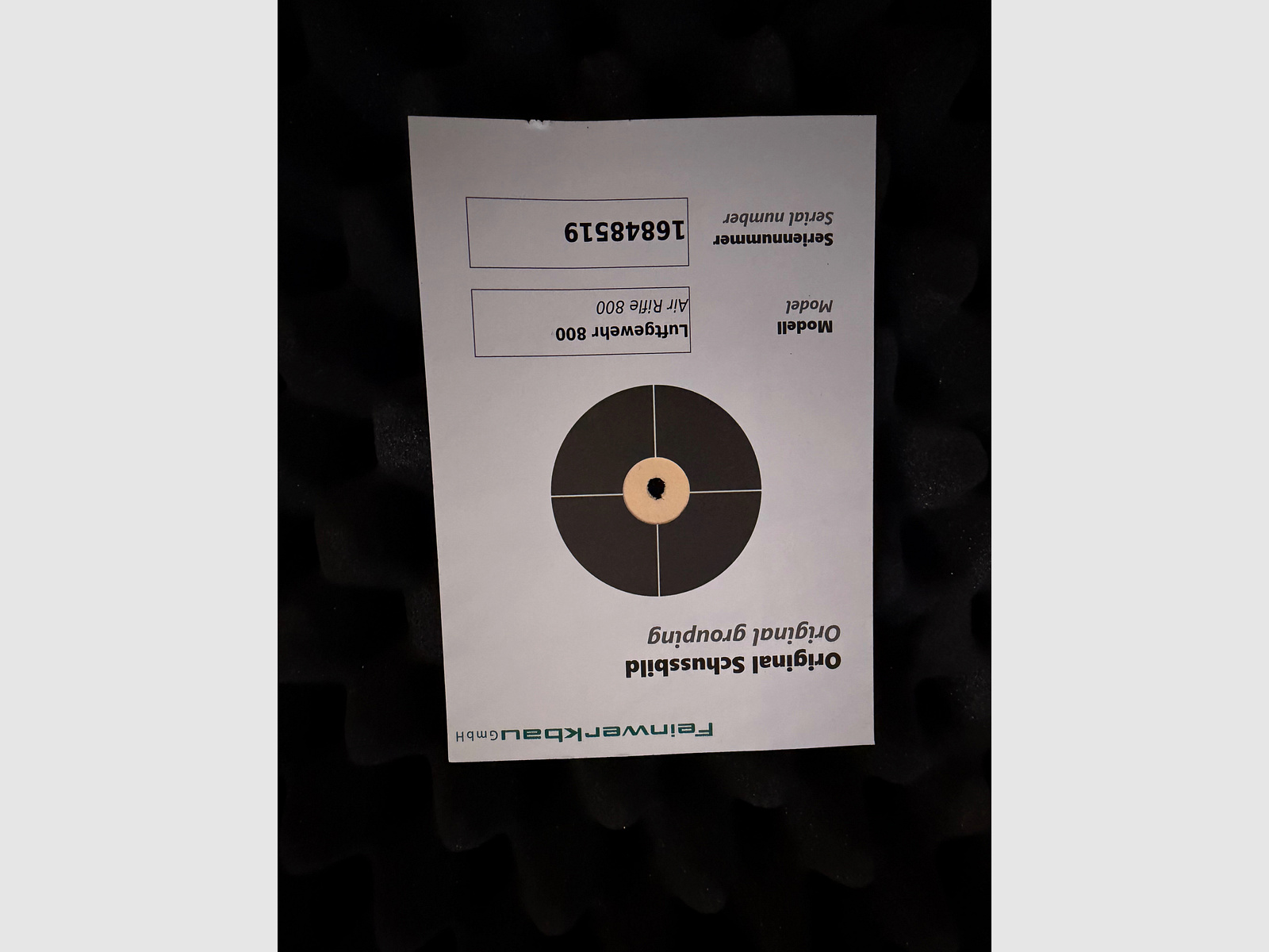 Feinwerkbau 800 Alu Silber/Sch Schaftkappe Comfort-Line / Grifgröße M