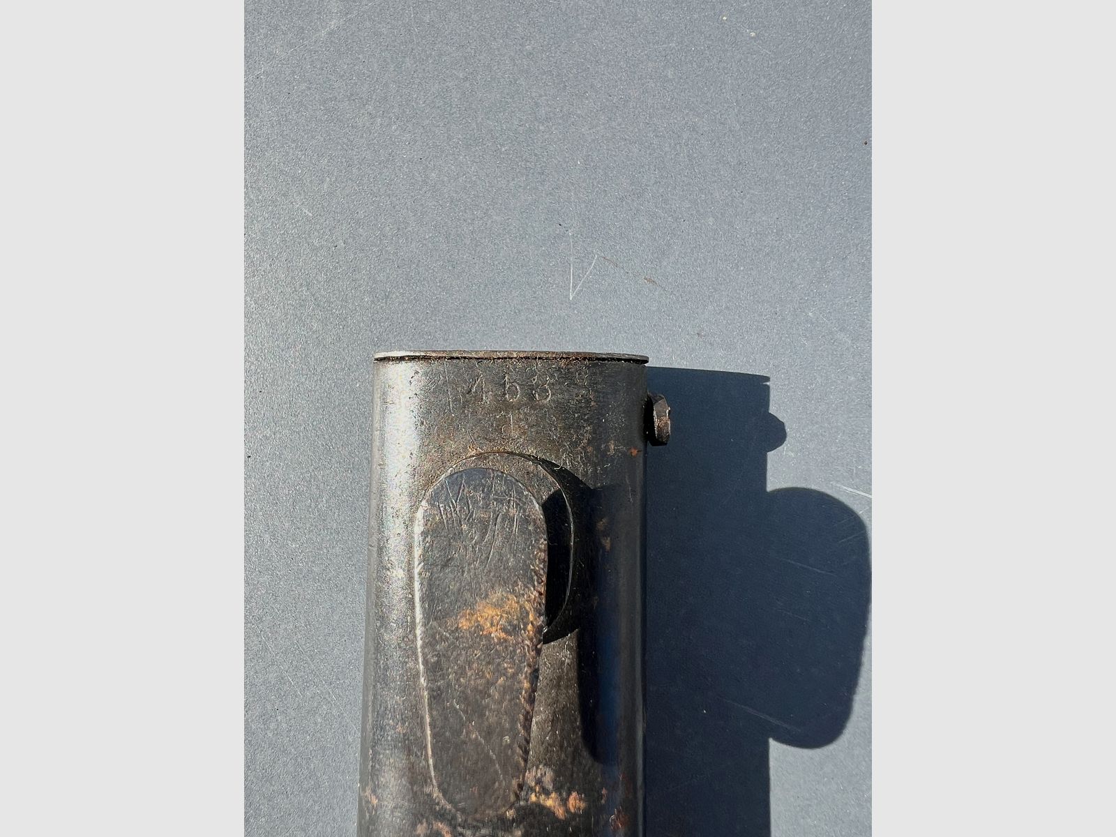 Originales deutsches K98 Bajonett / Seitengewehr 84/98 (Clemen & Jung, 1940) mit Scheide (1942)