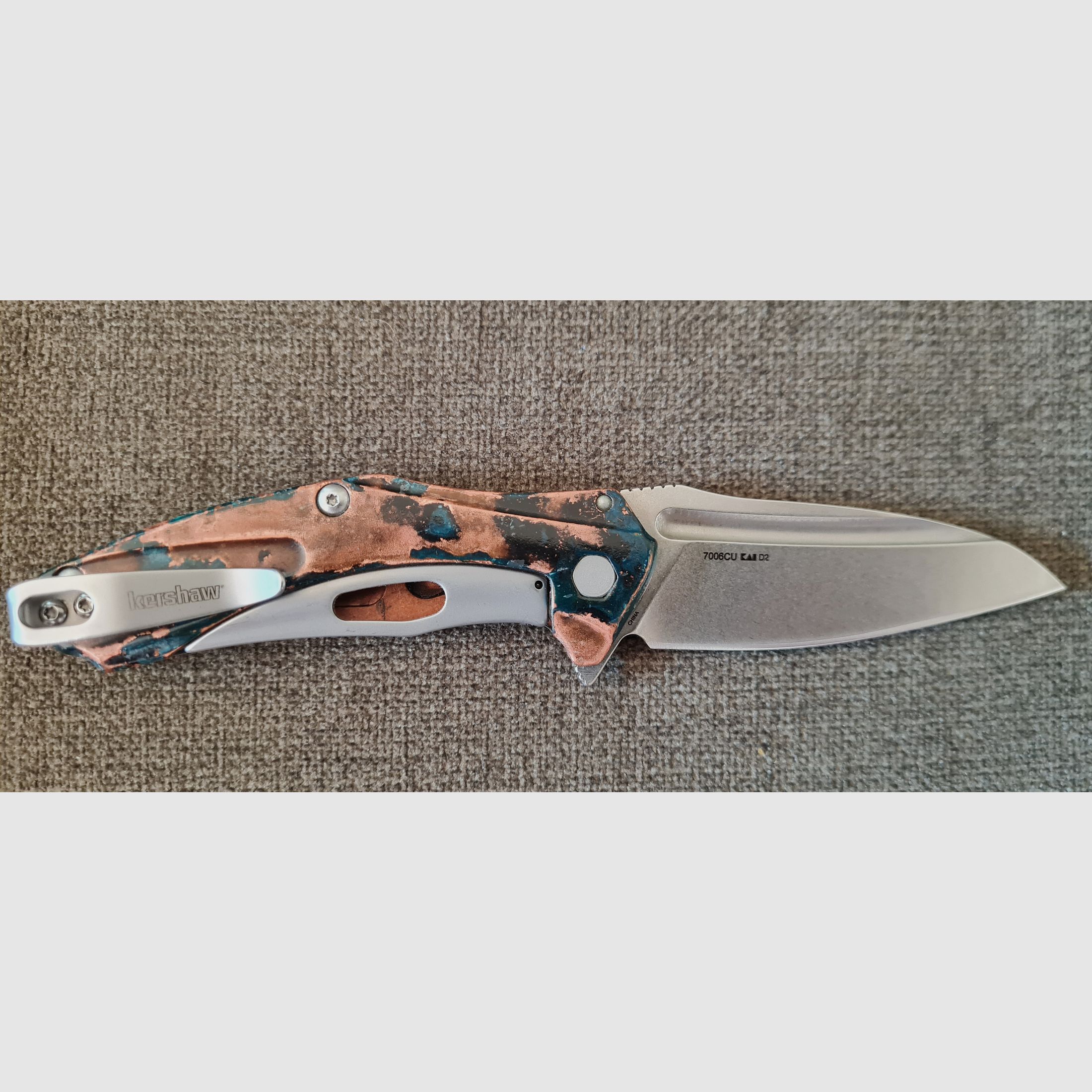 Kershaw Natrix 7006Cu / D2 / Kupfer /Forced Patina