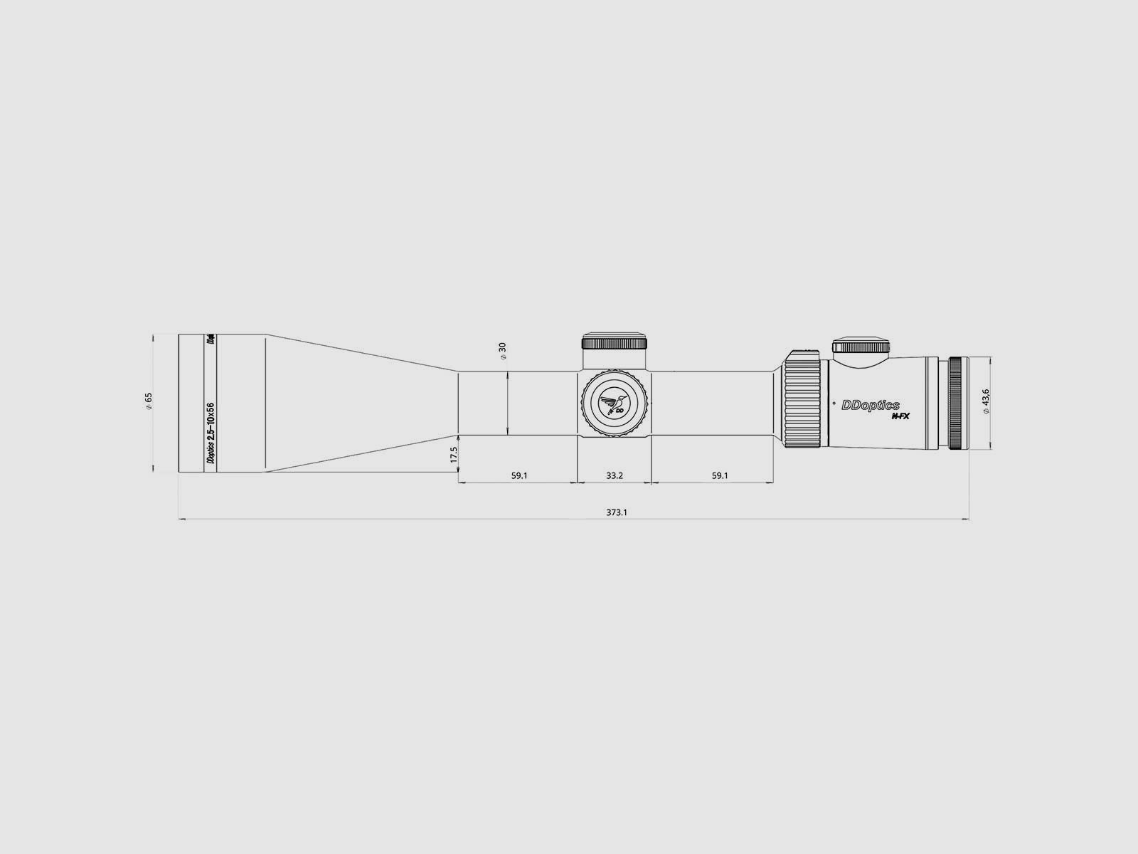 DDoptics Nighteagle NFX V4 2.5-10x56 A4N