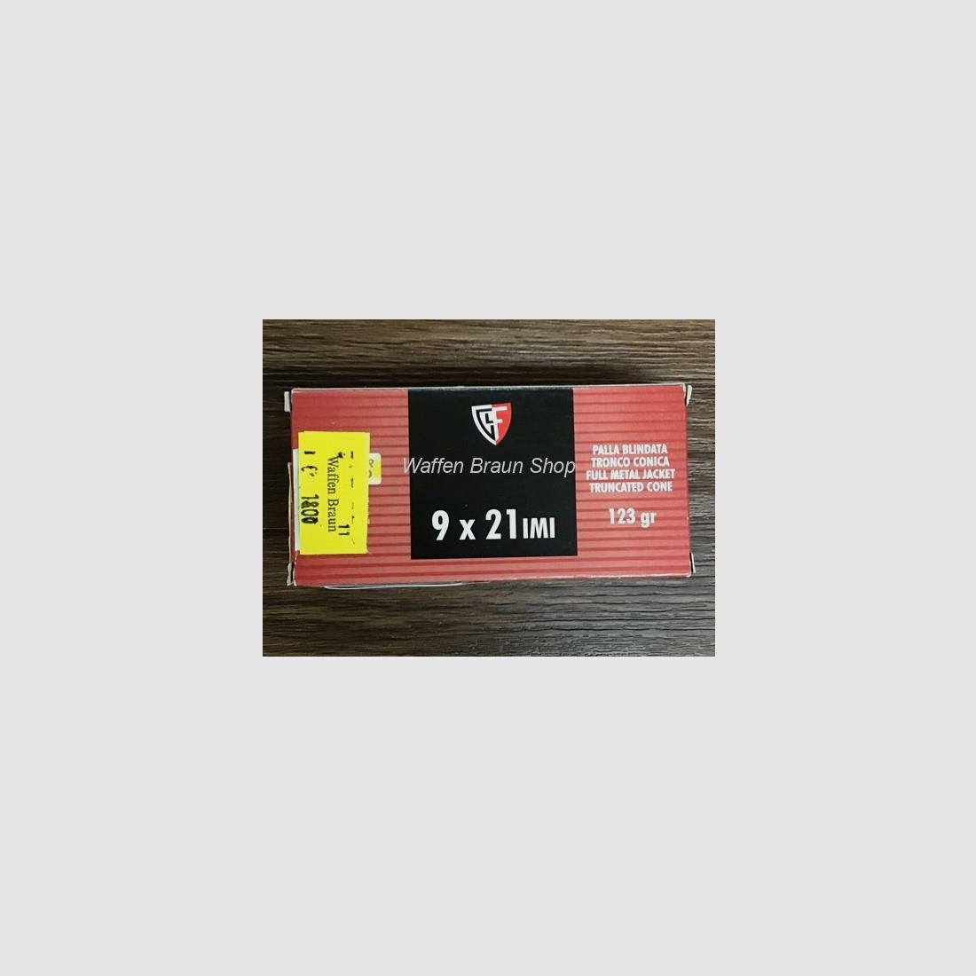 FIOCCHI - Pistolenpatronen 9X21 IMI / LL TCCP RAM / 8,04 G / 123 GRS / TOP TARGET