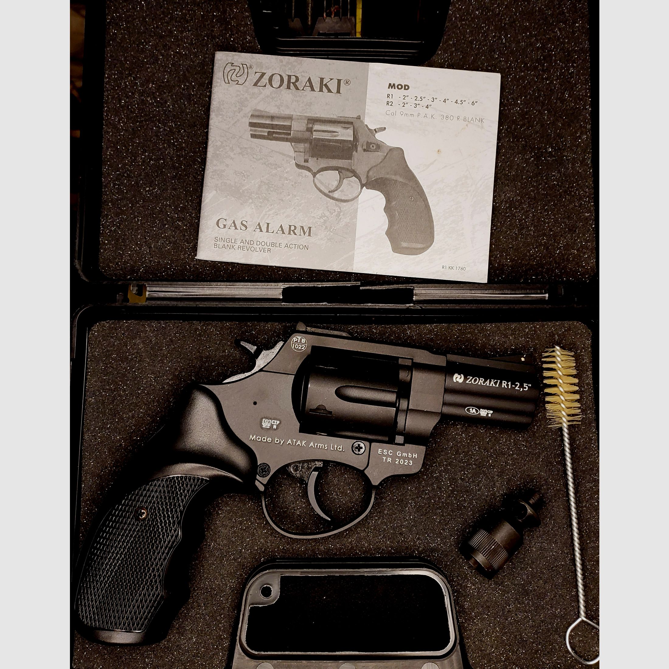 Zoraki R1 2,5 Zoll Schreckschuss-Revolver Kal. 9mm R.K. brüniert (PTB 1022)