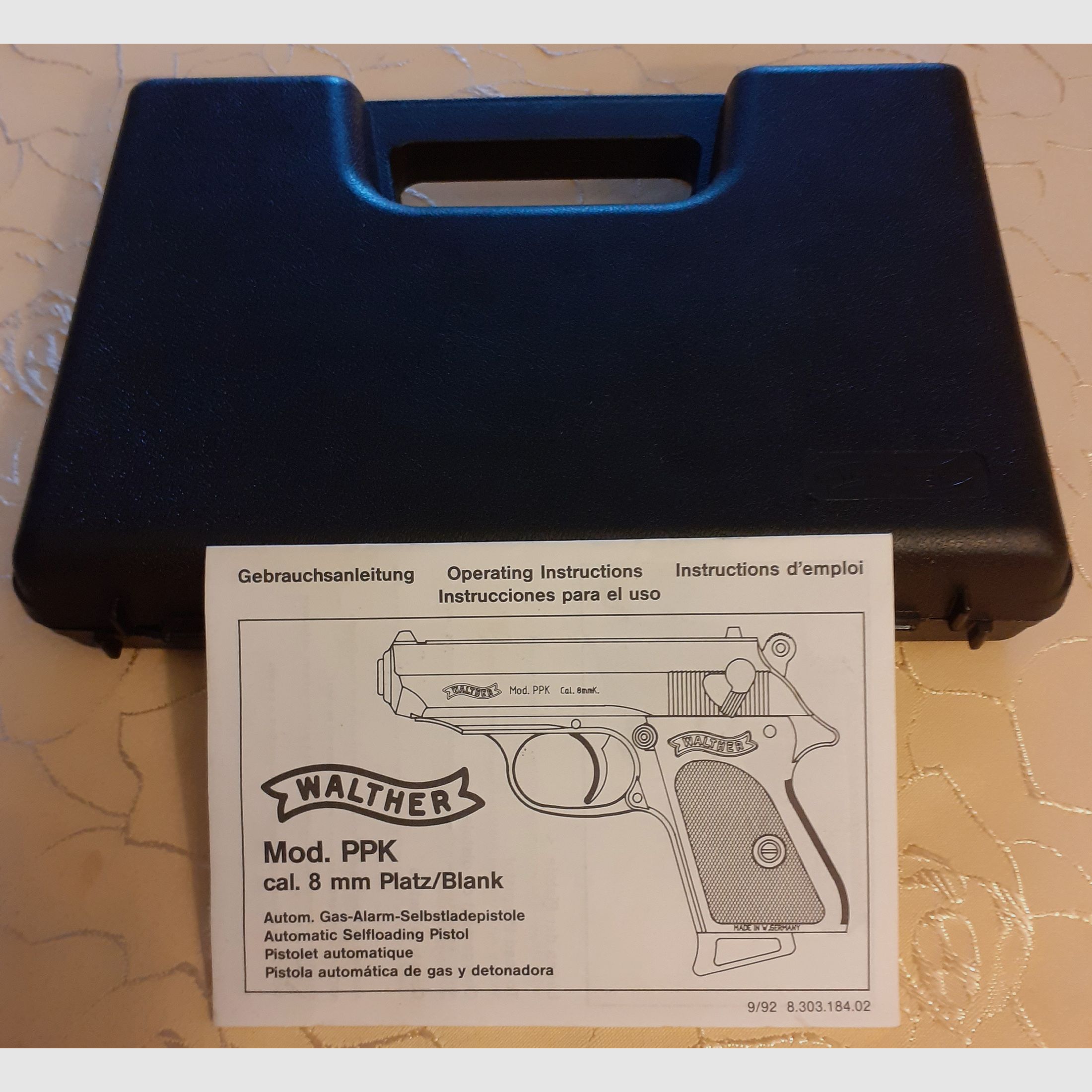 Walther PPK kaliber 8mmK pistolet alarmowy 8mm PTB 502