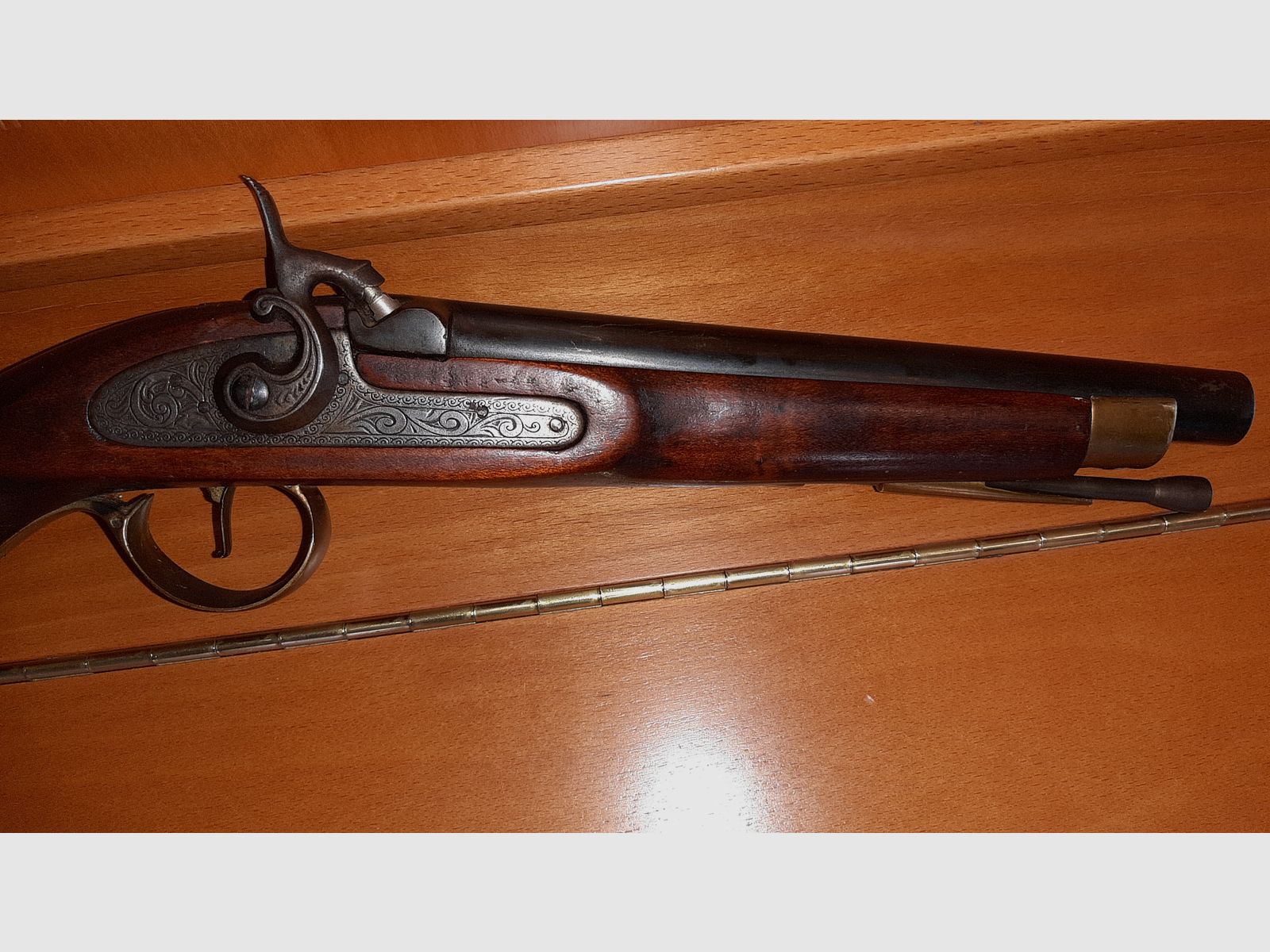 Cal. 45 muzzle-loading pistol percussion pistol made in Spain