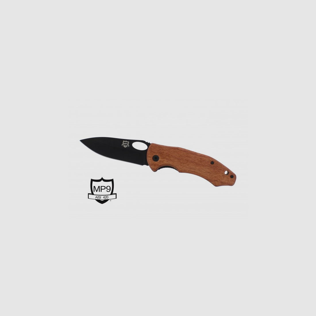 Padauk Einhand Taschenmesser Schwarz