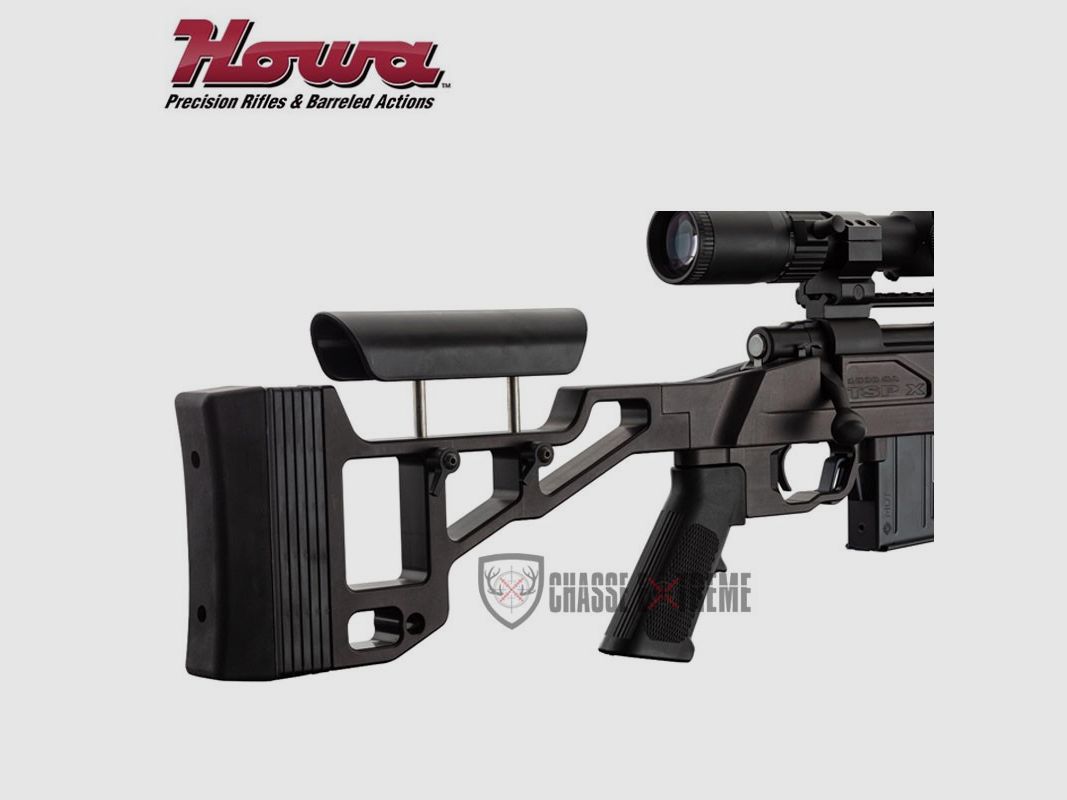 Pack HOWA 1500 Chassis TSP-X Kal. 308 Win + Zielfernrohr MICRODOT + Schweres Zweibein + Waffenkoffer, Bild 7 von 8