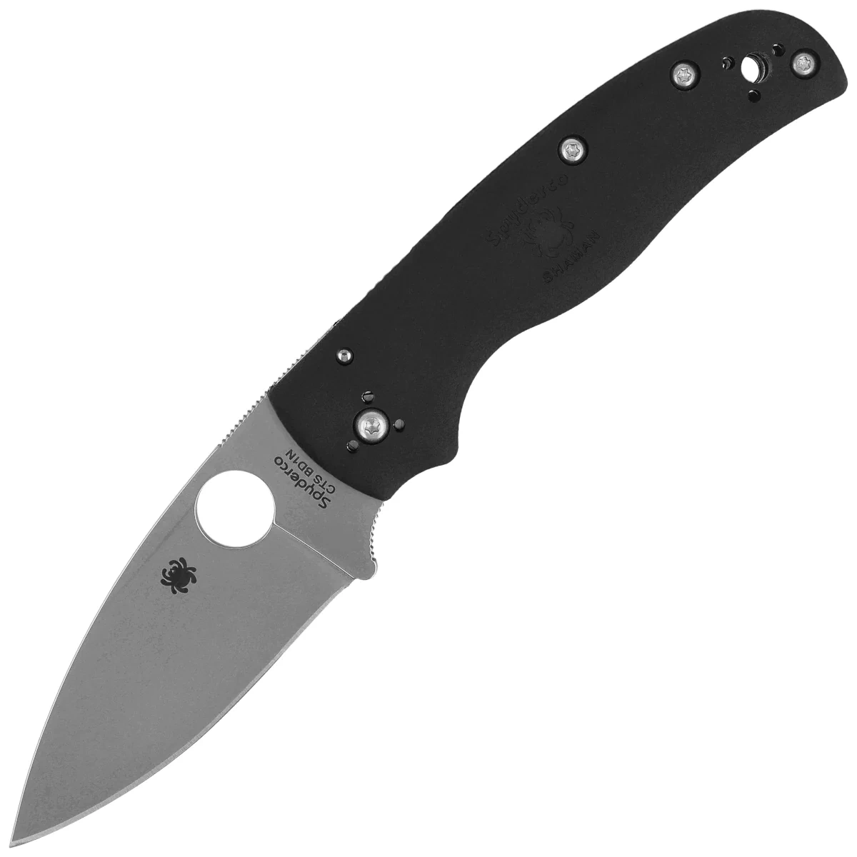 Nóż składany Spyderco Shaman Lightweight Black FRN, Satin CTS BD1N by Sal Glesser (C229PBK)