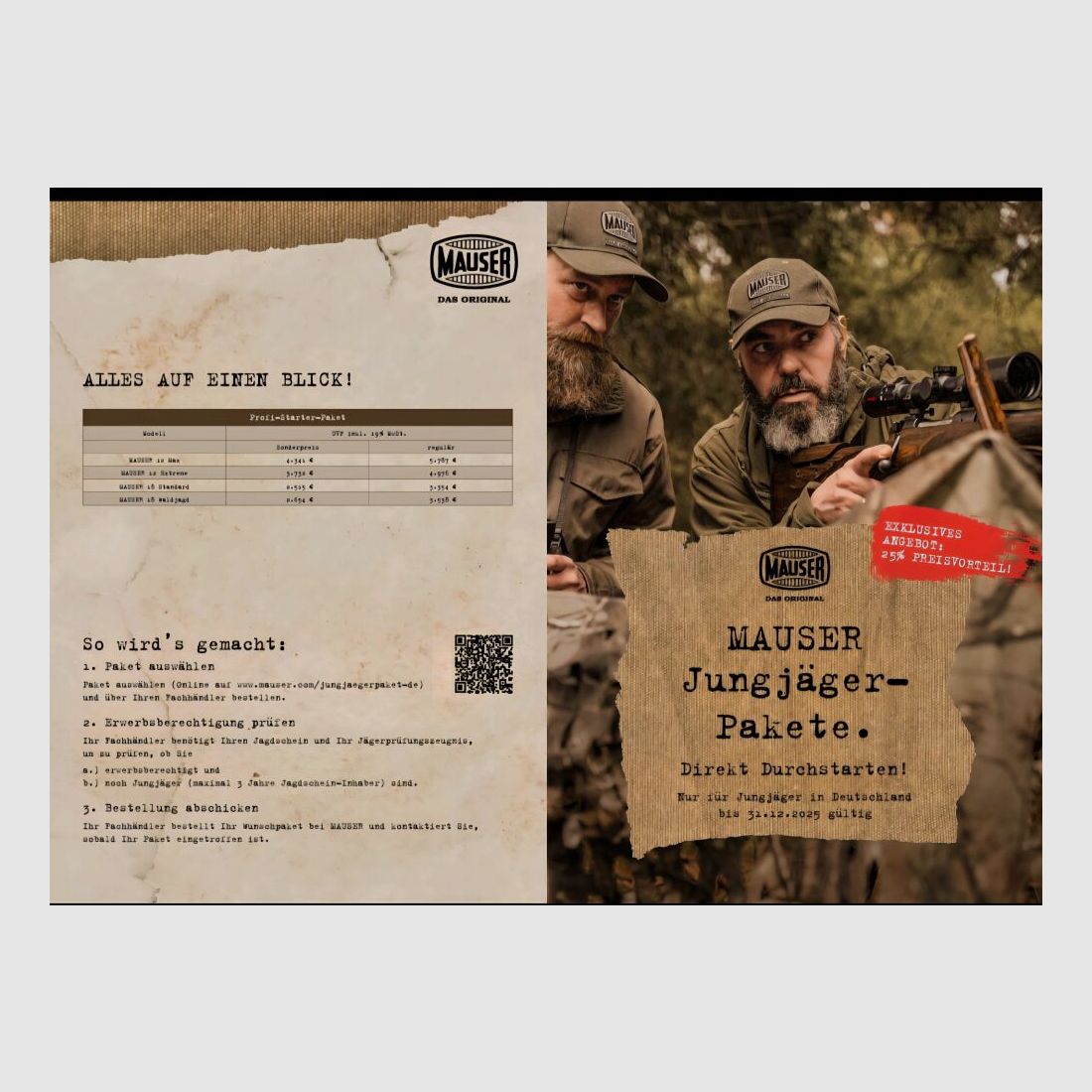 Pacchetto Mauser Jungjäger