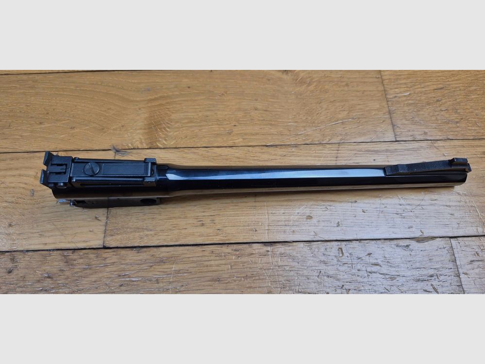 Sehr schöner Lauf für Thompson Center Pistol – Modell Contender – 10 Zoll Lauf – Selten im Kaliber 38 special – Rochester Waffen – Wunderschöner oktagonaler Lauf mit prächtigen Zügen – 100% Brünierung – Schönes Stück für Training und Präzision – TBE+++, Bild 12 von 21