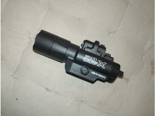 LED flashlight combination with red laser Picatinny universal lamp like new