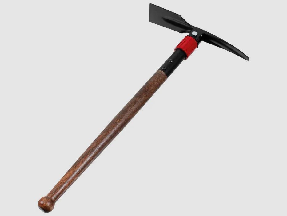 Pickel klappbar mit Holzstiel (Hacke 30cm / Stiel 60cm)