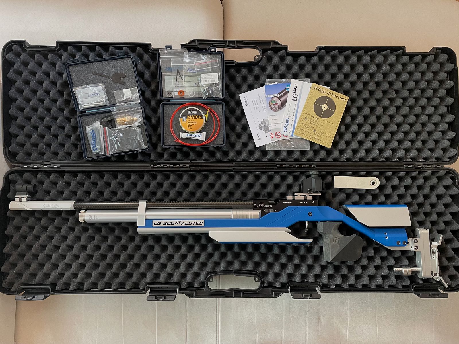 Walther LG300 XT Alutec SOMO ICE | MEC maintenance 03/24 | Aluminum cartridge TÜV 2034 | T-slot rail | Top set in case