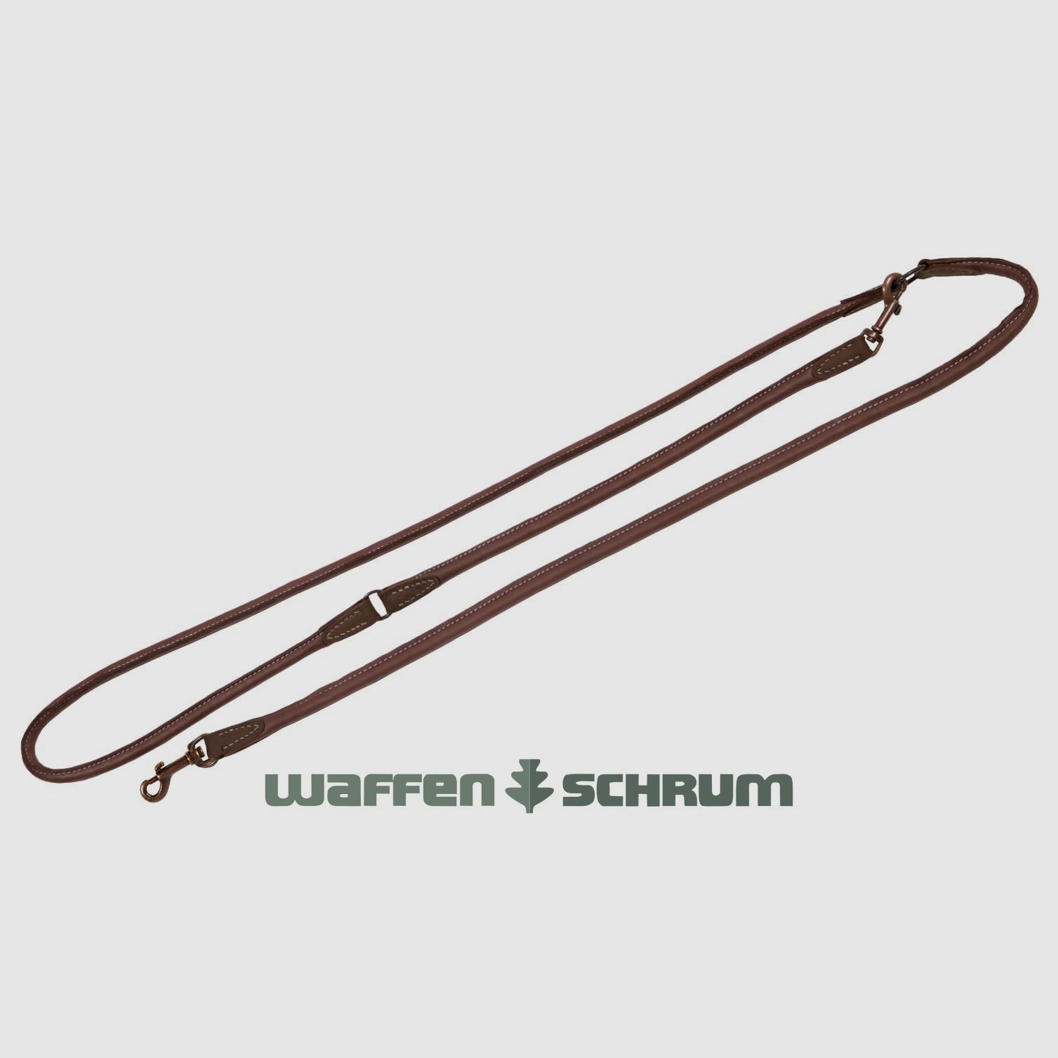 AKAH Umhängeleine aus Olivenleder / Länge: 1,85cm / auf 3 Längen verstellbar