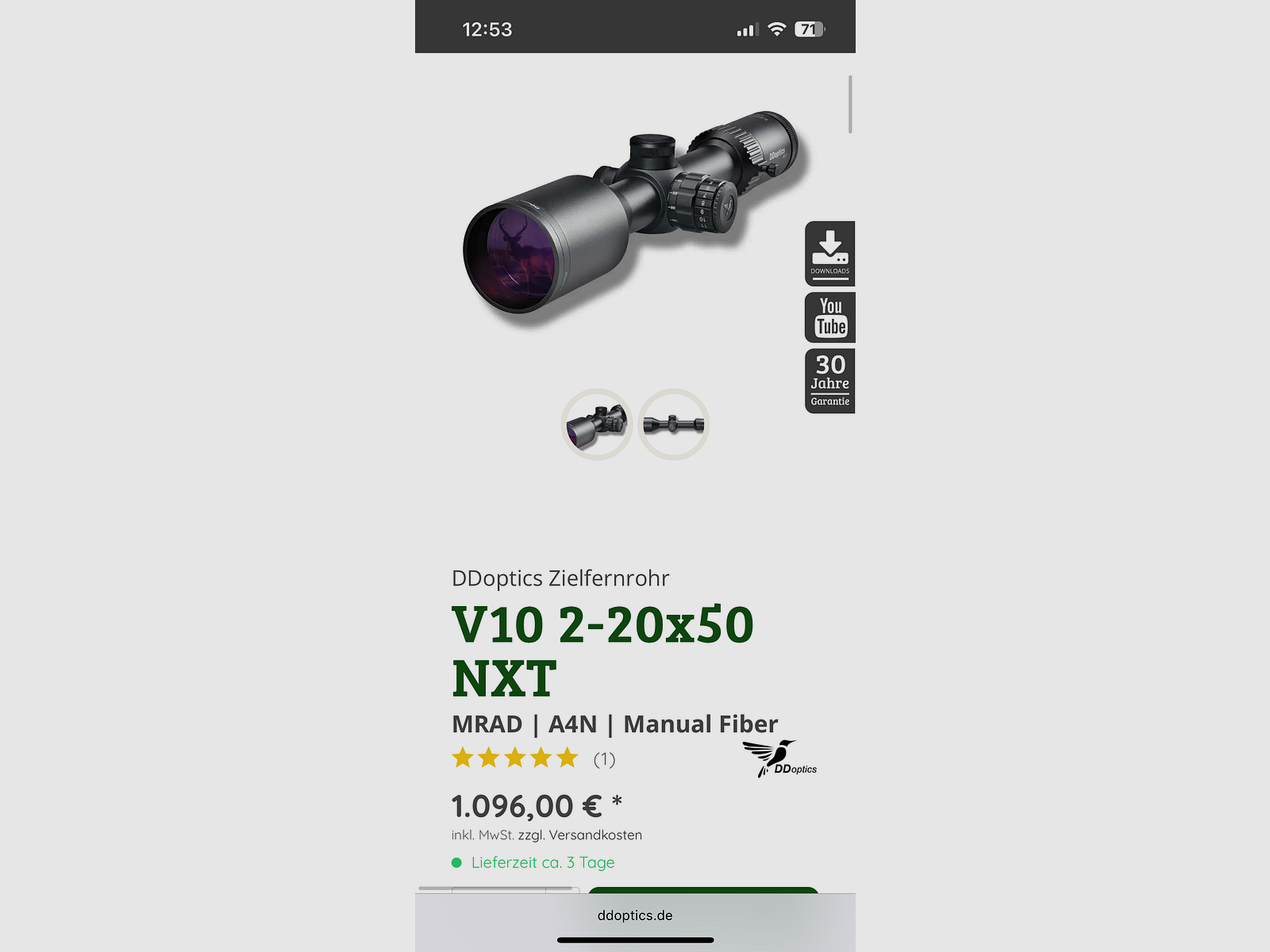 DDoptics V10 NXT 2-20x50