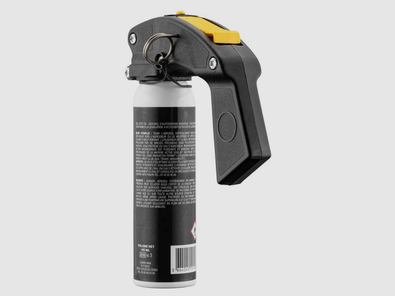 Aérosol gel poivre 100 ml avec poignée - bombe lacrymogène, image 2 sur 2