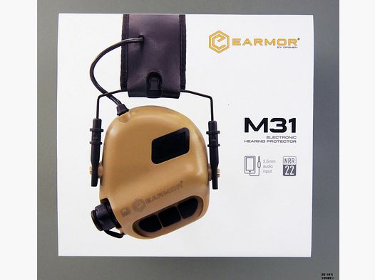 Cuffia Opsmen Tech Co. Earmor mod. M31 Electronic Hearing Protector TAN