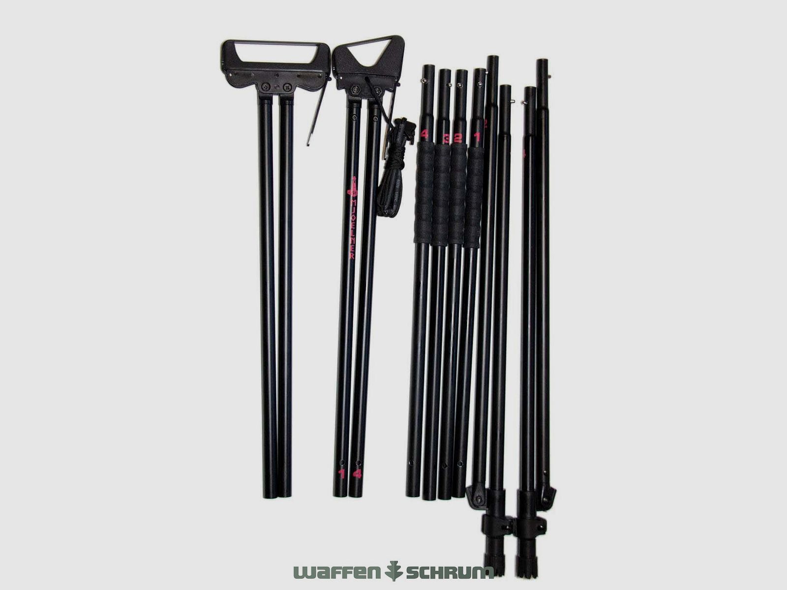 Mjoelner Hunting Zielstock 4-Beinig Alu / schwarz / FENRIS II