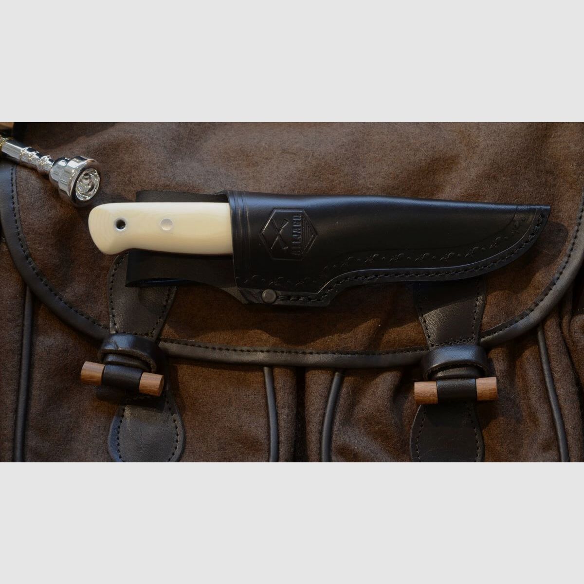 Alljagd nóż myśliwski z kości słoniowej-Micarta