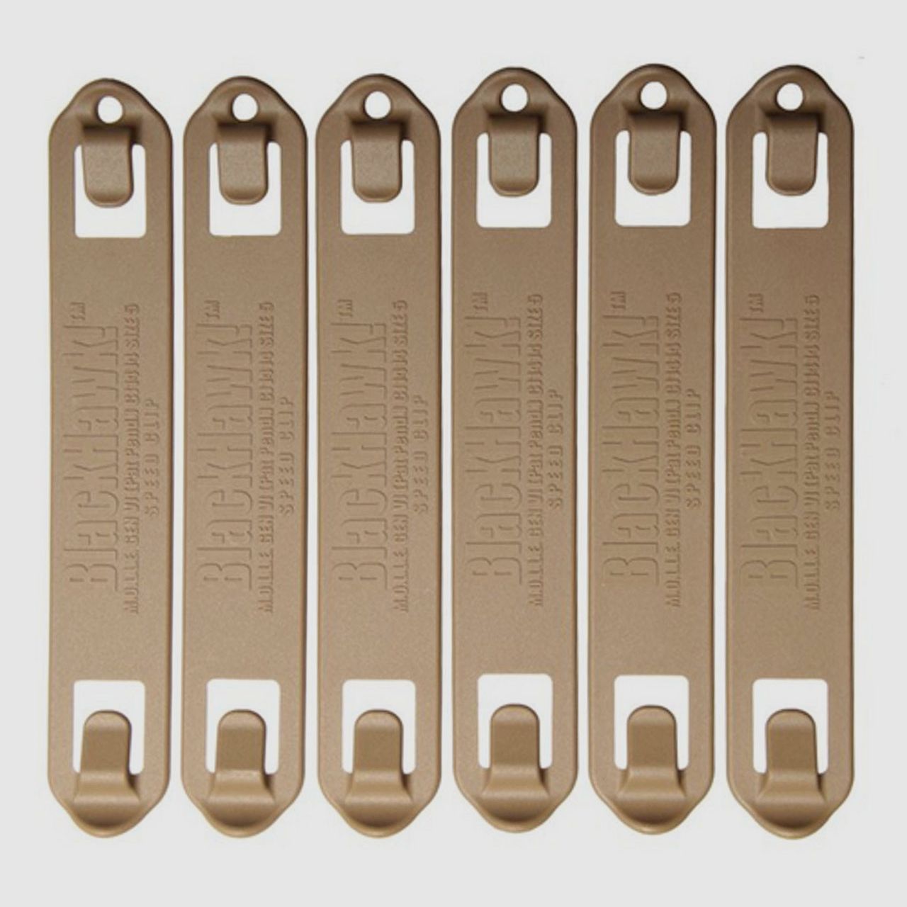 Schnellclips BLACKHAWK! S.T.R.I.K.E. oder PALS/MOLLE coyote (6 St.) – 5"