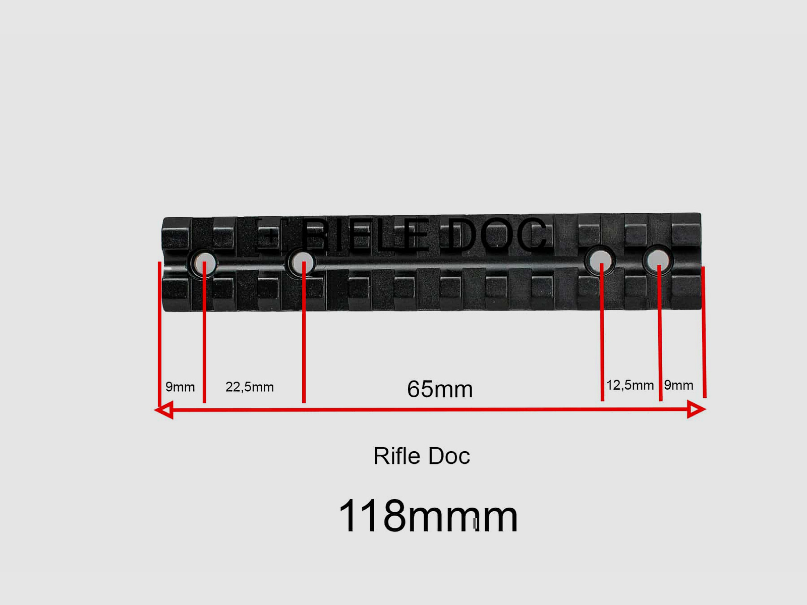 21mm Picatinny Rail Mossberg 500 (Flinte) Modell Kurz