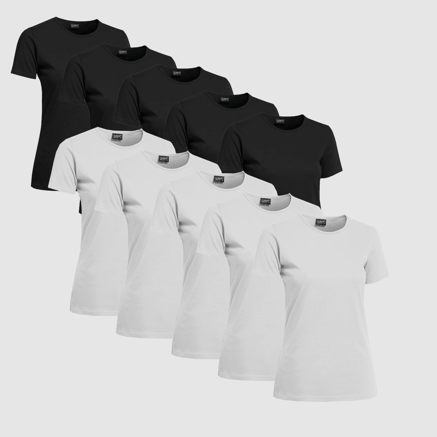 Clique T-Shirt Women 10-Pack Black/White