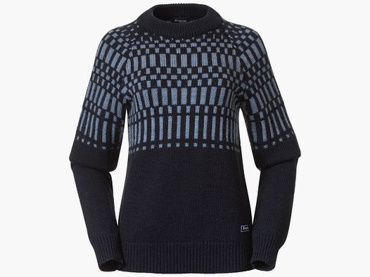 Bergans Nordmarka Pull Merino Femme Bleu Marine/Bleu Husky M