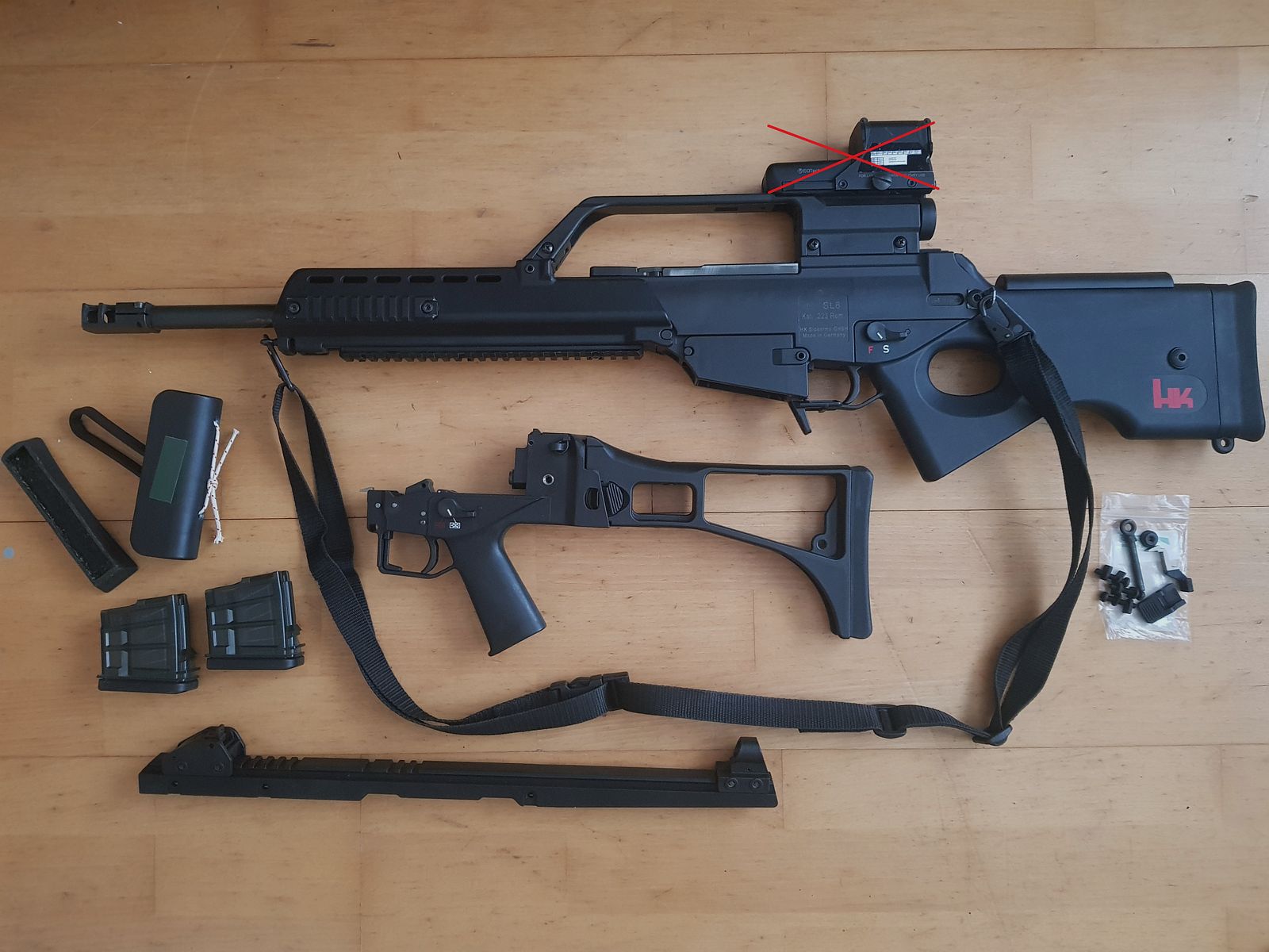 Heckler&Koch SL8 (civilian G36 clone, no HK 243) + accessories and magazines