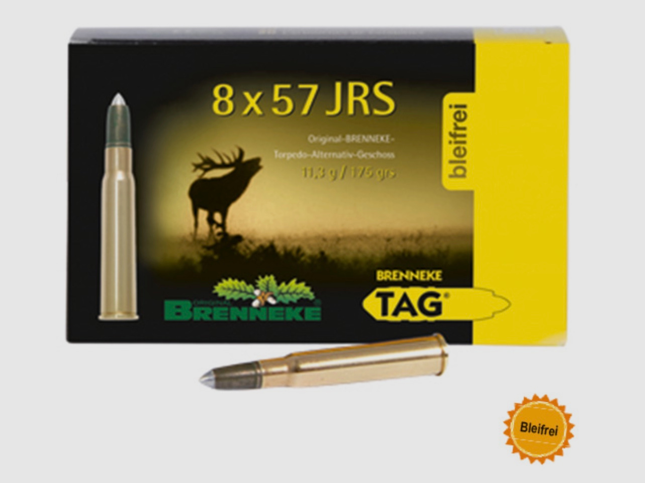 BRENNEKE 44303000 8x57 JRS TAG 11,3g 175gr Bleifrei Langwaffenmunition