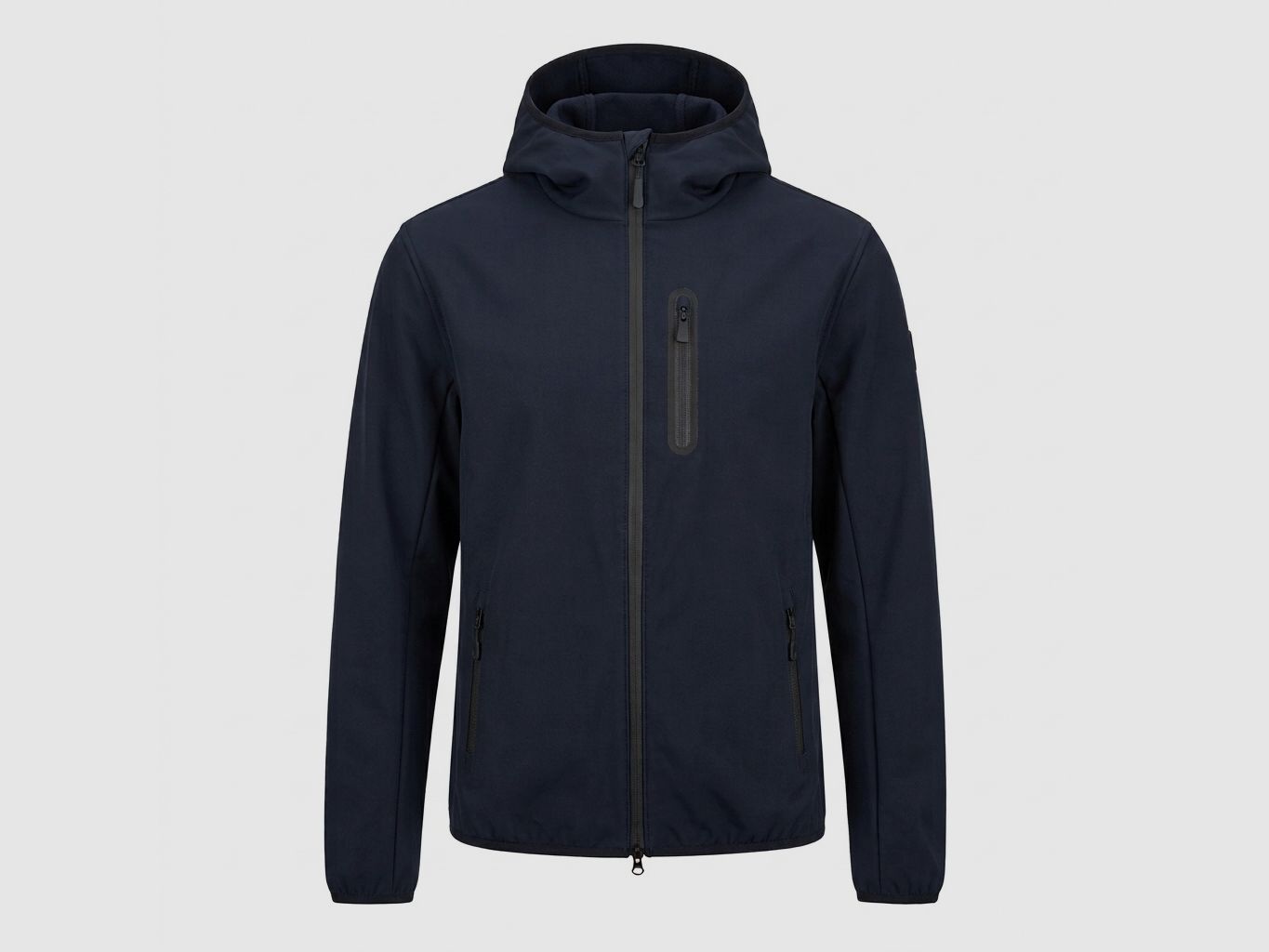Blauer Daunenjacke mit Kapuze, Bild 1 von 2