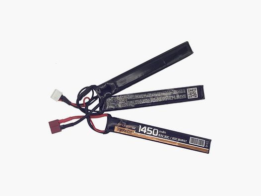 Dragonpro Airsoft LiPo Akku 11.1V 1450mAh, 30C dreiteilig - T-Plug