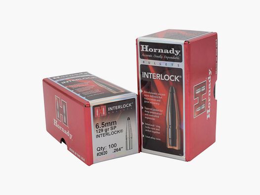 Hornady BULLETS .6,5MM /.264 129GR INTERLOCK SP – 100 Stk.