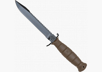 Glock Feldmesser mit Säge - dark earth brown