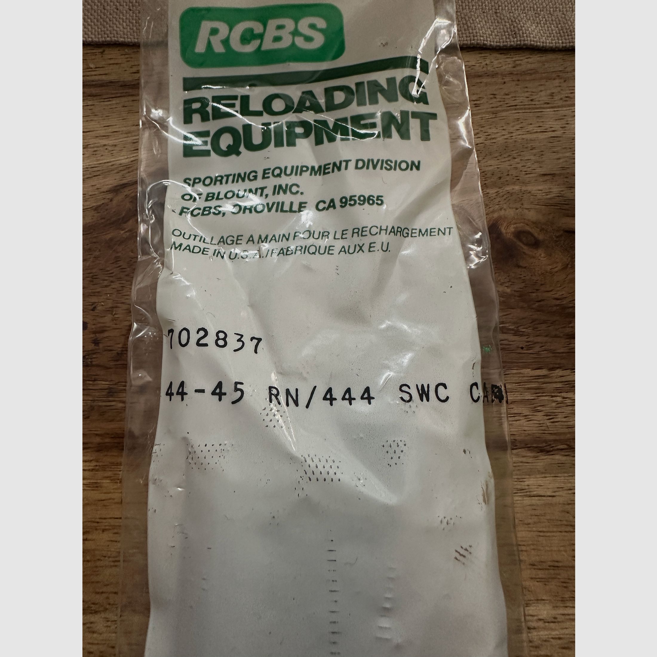RCBS Taper Crimp Seater Die (.45 Auto / .45 ACP, número de artículo 18962)