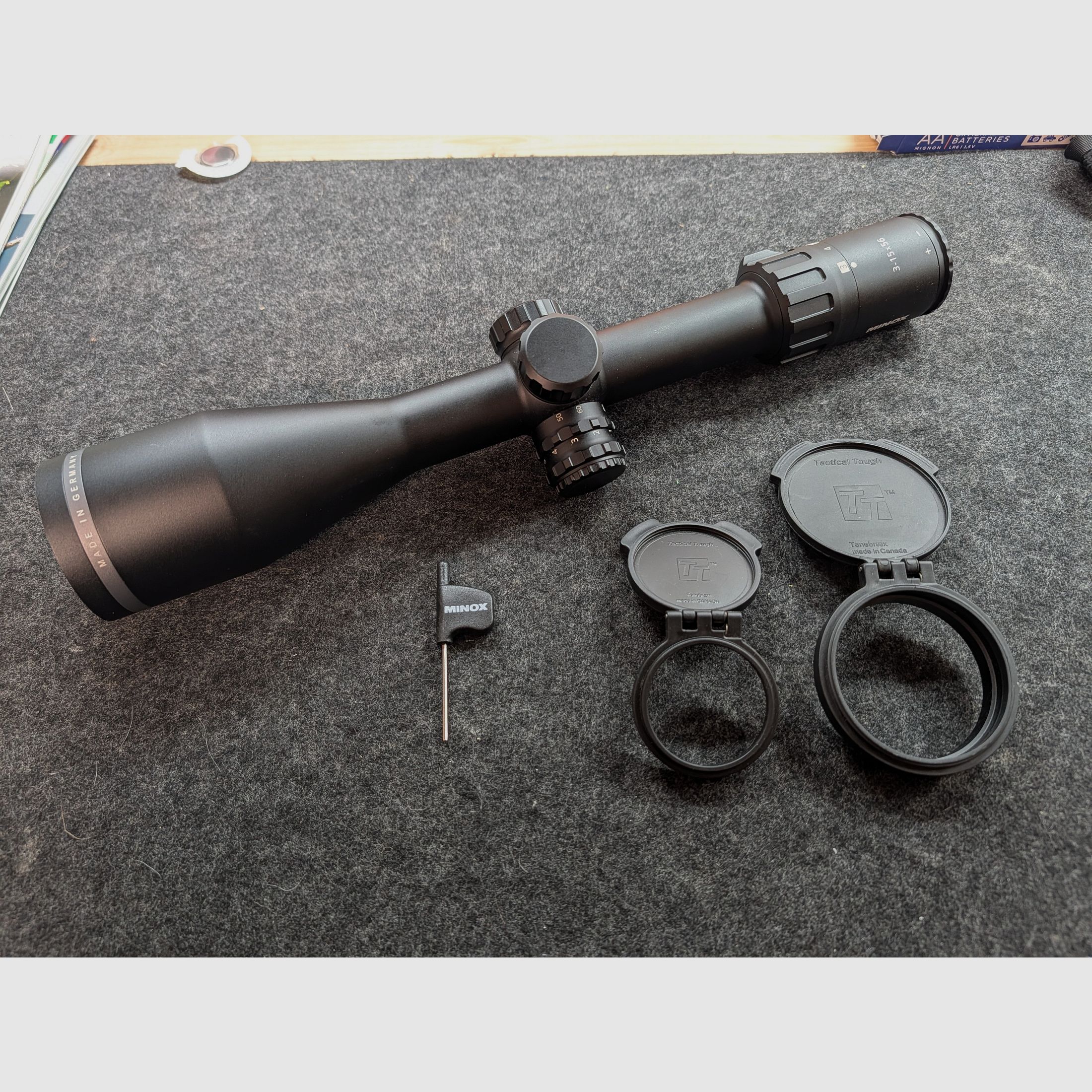 Minox Allrounder 3-15x56 con slitta, immagine 1 di 6