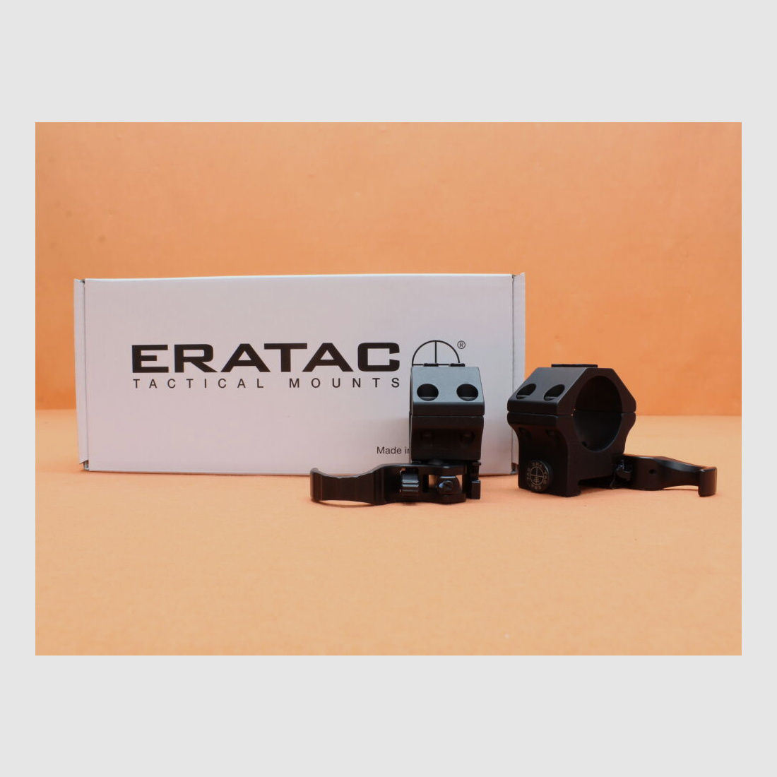 Recknagel Era-Tac QD Montageringe 30mm (T4003-0010) mit Hebel, Alu schwarz, BH=10mm für Picatinnyprofil